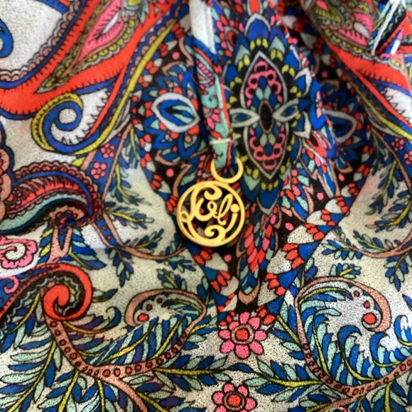 Luli Fama Rebeldia -T Back Romper Womens Size Large Paisley Mixed Print  Beach - Picture 14 of 16